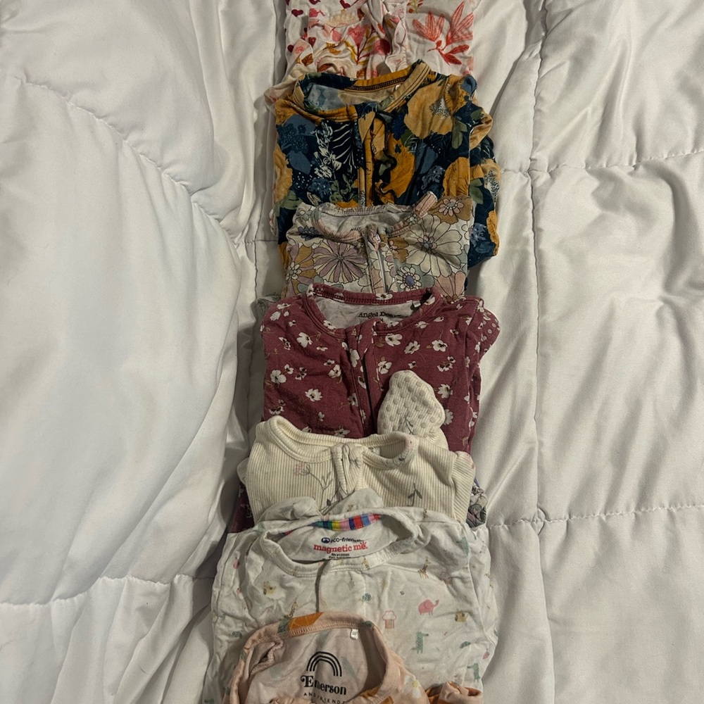 Floral and Patterned Baby Girl Bodysuits - Multicolor Set - Picture 10 of 10